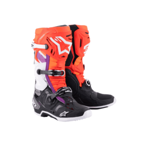 Motokrosové Čižmy Alpinestars Tech 10 2023 Červená Fluo/Čierna/Biela/Oranžová Fluo