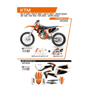 Sada Plastov a Polepov UFO KTM SX/SXF XC XCF 19-22´ C522AD022999X Apodis Biela/Oranžová