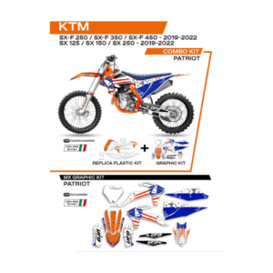 Sada Plastov a Polepov UFO KTM SX/SXF XC XCF 19-22´ C522AD045999X Patriot Biela/Modrá