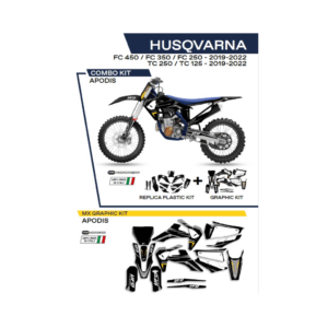 Sada Plastov a Polepov UFO Husqvarna Apodis Čierna TC/FC 125/250/350/450 C622AD012001