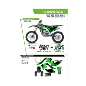 Sada Plastov a Polepov UFO Kawasaki KXF 250/450 C227AD016001 Stokes Čierna