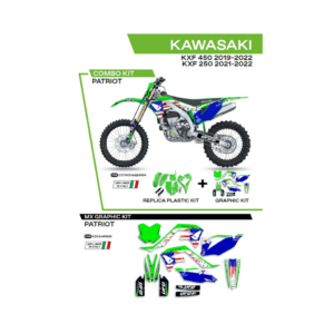 Sada Plastov a Polepov UFO Kawasaki Patriot C227AD044999A Zelená Modrá