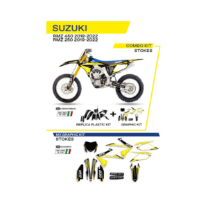 Sada Plastov a Polepov UFO Suzuki  RMZ 250/450 Stokes Čierna C418AD026001